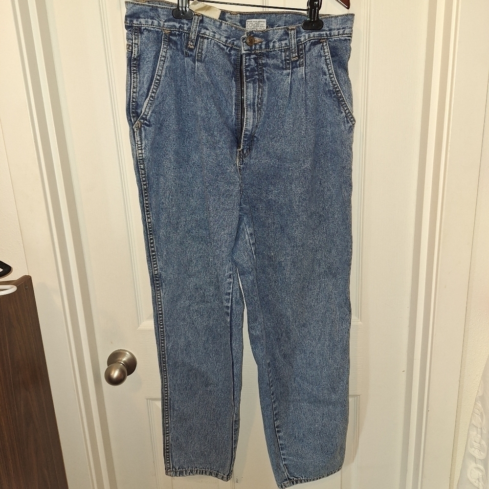Bill Blass Petite 14 Acid Wash Denim Jeans